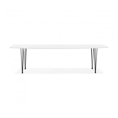 Table à manger extensible Diamanto Blanc Noir  DT01070WHBL