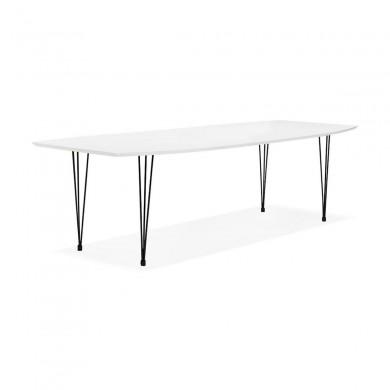Table à manger extensible Diamanto Blanc Noir  DT01070WHBL