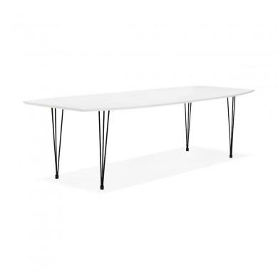 Table à manger extensible Diamanto Blanc Noir  DT01070WHBL