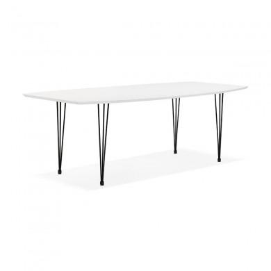 Table à manger extensible Diamanto Blanc Noir  DT01070WHBL