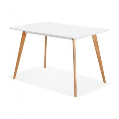 Table à manger rectangulaire Rita Blanc  DT01000WH