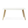 Table à manger rectangulaire Crush Blanc  DT00410WH