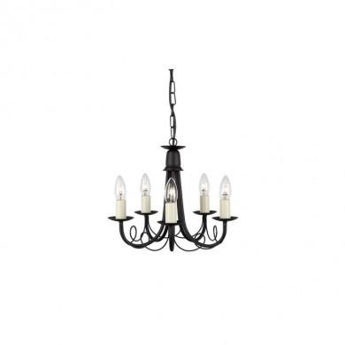 Lustre Minster 5x60W Noir ELSTEAD LIGHTING mn5blk