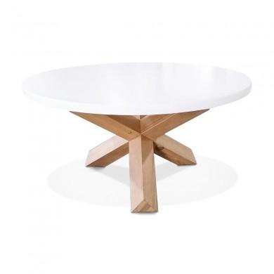 Table Basse Scandinave Ronde Liv 80 Coffee Table Blanc  CT01140WH