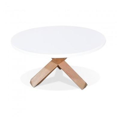 Table Basse Scandinave Ronde Liv 80 Coffee Table Blanc  CT01140WH