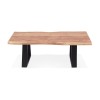 Table basse industrielle Rectangulaire Mori Coffee Table Naturel Noir  CT01090NABL