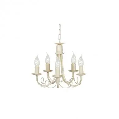 Lustre Blanc doré Minster 5x60W ELSTEAD LIGHTING mn5ivgld