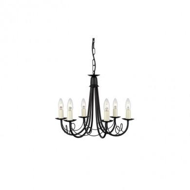 Lustre Minster 6x60W Noir ELSTEAD LIGHTING mn6blk