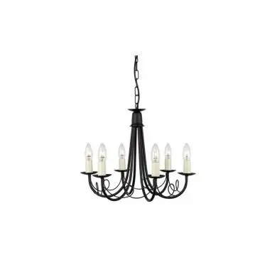 Lustre Minster 6x60W Noir ELSTEAD LIGHTING mn6blk