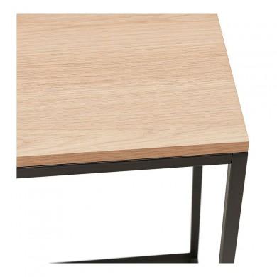 Table Haute Rectangulaire Myriam Naturel Noir  CT00940NABL