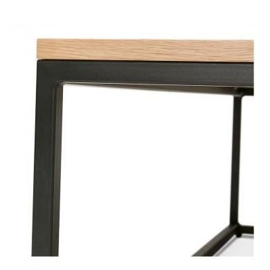 Table Basse Industrielle Carrée Pretti Naturel Noir  CT00920NABL