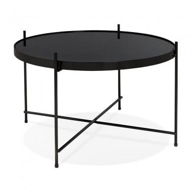 Table Basse Ronde Espejo Medium Noir  CT00690BL