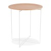 Table Basse Scandinave Ronde Oola Naturel Blanc  CT00540NAWH