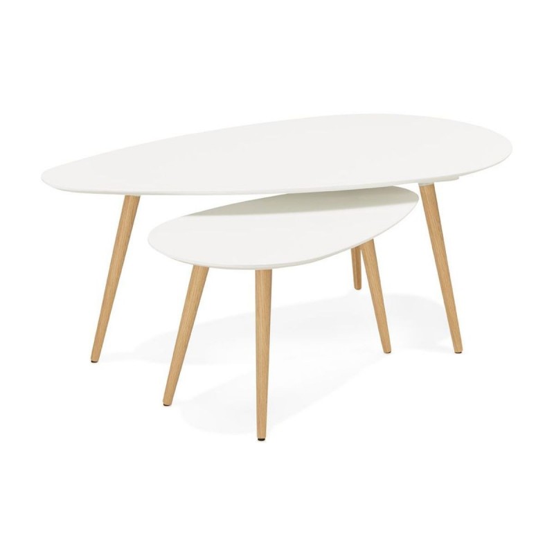 Table Basse Scandinave Gosmi Blanc  CT00430WH