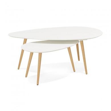Table Basse Scandinave Gosmi Blanc  CT00430WH