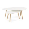 Table Basse Scandinave Gosmi Blanc  CT00430WH