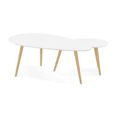 Table Basse Scandinave Gosmi Blanc  CT00430WH