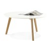 Table Basse Scandinave Ronde Kingston Blanc  CT00400WH