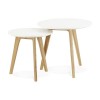 Table Basse Scandinave Ronde Gigogne Espino Blanc  CT00380WH