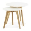 Table Basse Scandinave Ronde Gigogne Espino Blanc  CT00380WH