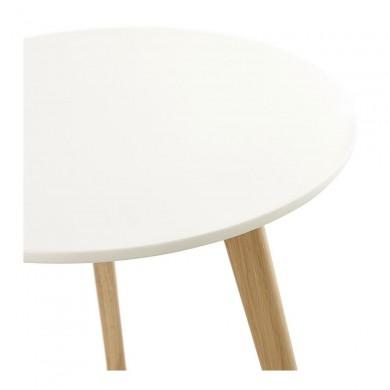 Table Basse Scandinave Ronde Gigogne Espino Blanc  CT00380WH