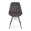 Chaise Cleor Gris foncé Noir  CH03930DGBL