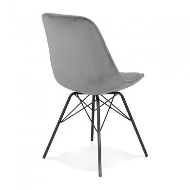 Chaise Dolce Gris Noir  CH03890GRBL