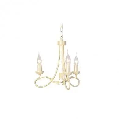 Lustre Olivia 3x60W Blanc doré ELSTEAD LIGHTING ov3ivgld