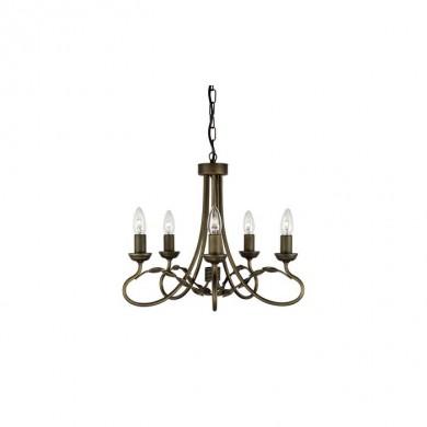 Lustre Olivia 5x60W Noir Doré ELSTEAD LIGHTING ov5blkgld