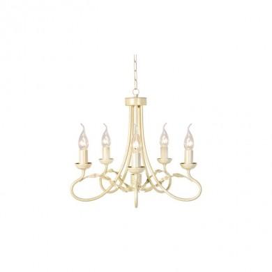 Lustre Olivia 5x60W Blanc doré ELSTEAD LIGHTING ov5ivgld