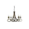 Lustre Olivia 8x60W Noir Doré ELSTEAD LIGHTING ov8blkgld