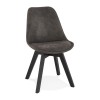 Chaise Some Gris foncé Noir  CH03300DGBL