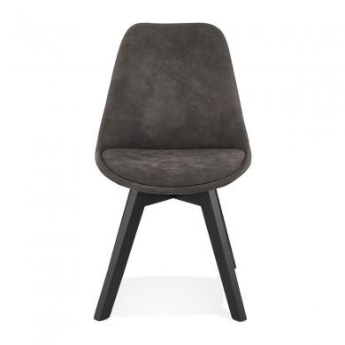 Chaise Some Gris foncé Noir  CH03300DGBL