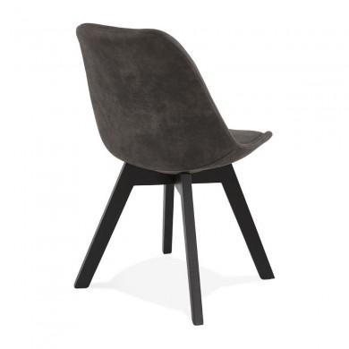 Chaise Some Gris foncé Noir  CH03300DGBL