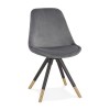 Chaise Mikado Gris Noir  CH02970GRBL