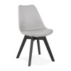 Chaise Blane Gris Noir  CH02800GRBL