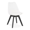 Chaise Blane Blanc Noir  CH02790WHBL