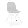 Chaise Pika Gris clair Blanc  CH02650LGWH