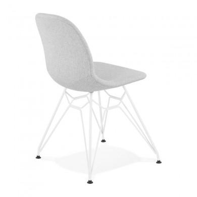 Chaise Pika Gris clair Blanc  CH02650LGWH