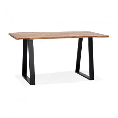 Table Haute Rectangulaire Mori Bar Table Naturel Noir L200  BT00980NABL