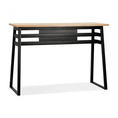 Table Haute Rectangulaire Mayo Naturel Noir  BT00910NABL