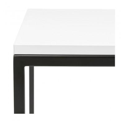 Table Haute Carrée Millie Blanc Noir  BT00470WHBL