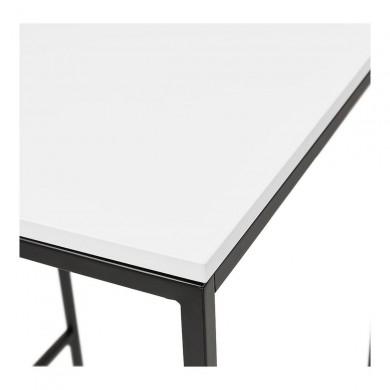 Table Haute Carrée Millie Blanc Noir  BT00470WHBL