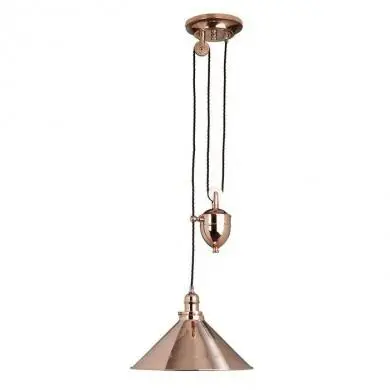 Suspension Provence Cuivre 1x100W E27 960-1800mm ELS_pvpcpr PV-P CPR Suspension Provence Cuivre 1x100W E27 960-1800mm ELSTEAD LIGHTING PV-P CPR