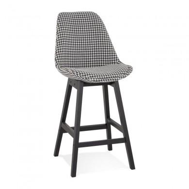 Tabouret De Bar Basil Mini Blanc Noir  BS05540DIBL