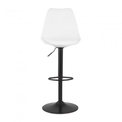 Tabouret de Bar Réglable Bisu Blanc Noir  BS04710WHBL