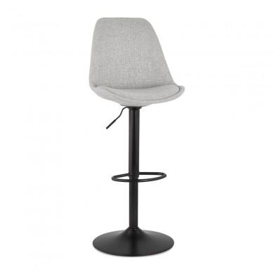 Tabouret de Bar Réglable Gusti Gris Noir  BS04700GRBL