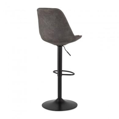 Tabouret de Bar Réglable Takasa Gris foncé Noir  BS04670DGBL