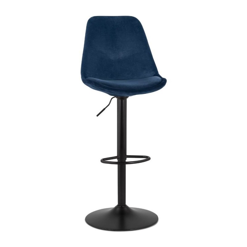 Tabouret de Bar Réglable Aster Bleu Noir  BS04650BUBL