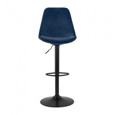 Tabouret de Bar Réglable Aster Bleu Noir  BS04650BUBL